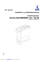 Beko Service-Unit BEKOMAT 33 CO Betriebsanleitung