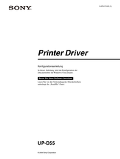 Sony UP-D55 Anleitung