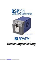 Brady BSP 31 Bedienungsanleitung