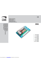 CAME ZBX6 Handbuch