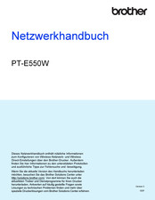 Brother PT-E550W Netzwerkhandbuch