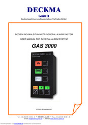 DECKMA GAS 3000 Bedienungsanleitung