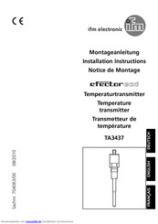 IFM Electronic TA3437 efector600 Montageanleitung