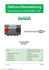 Genesis EVO YELLOW POWER Gebrauchsanweisung