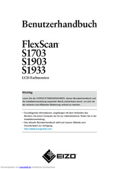 Eizo FlexScan S1 933 Benutzerhandbuch