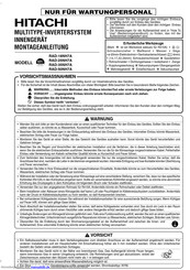 Hitachi RAD-50NH7A Montageanleitung