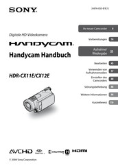 Sony Handycam HDR-CX12E Handbuch