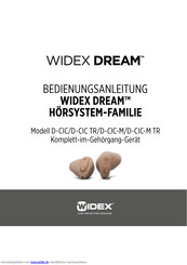 Widex D-CIC-M Bedienungsanleitung