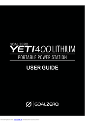 GOAL ZERO yeti 400 Lithium Benutzerhandbuch