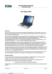 Acer Aspire 3623 Anleitung