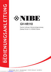 Nibe GV-HR110 Bedienungsanleitung