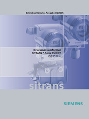 Siemens SITRANS P Betriebsanleitung