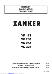 ZANKER VK 251 Montage- Und Gebrauchsanweisung