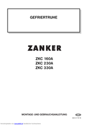 ZANKER ZKC330A Montage- Und Gebrauchsanweisung