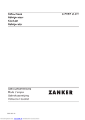 ZANKER CL 231 Gebrauchsanweisung
