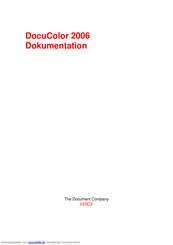 Xerox DocuColor 2006 Handbuch
