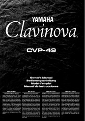 Yamaha CVP-49 Bedienungsanleitung