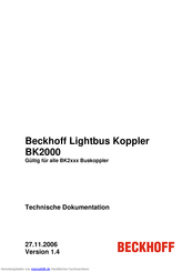 BECKHOFF BK2000 Technischer Handbuch