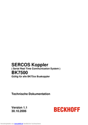 BECKHOFF BK7500 Technischer Handbuch