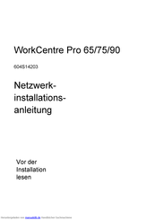Xerox WorkCentre Pro 65 Installationsanleitung