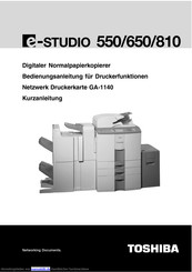 Toshiba e-STUDIO 810 Bedienungsanleitung