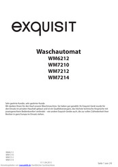 Exquisit WM6212 Bedienungsanleitung