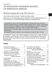 Hitachi CP-AX3505 Benutzerhandbuch
