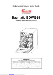 Baumatic BDWI635 Bedienungsanleitung