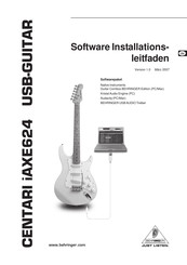 Behringer METALIEN IAXE629 USB-GUITAR Installationshandbuch