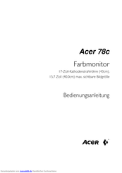 Acer 78c Bedienungsanleitung