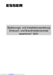 Esser Essertronic 2001 Installationsanleitung