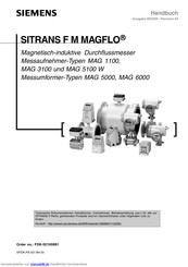 Siemens SITRANS FM MagFlo MAG 3100 Handbuch