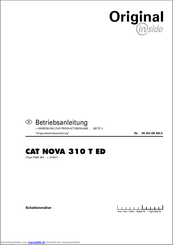 Original inside CAT NOVA 310 T ED Betriebsanleitung