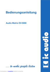 IC Audio EV-5000 Bedienungsanleitung