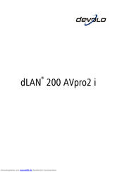 Devolo dLAN 200 AVpro2 i Handbuch