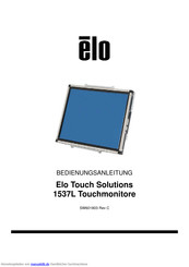 Elo Touch Solutions 1537L Bedienungsanleitung