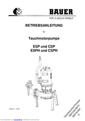 Bauer ESP/CSP Betriebsanleitung
