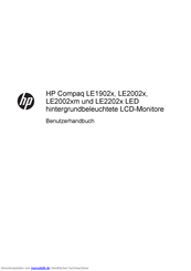 HP Compaq LE2002x Benutzerhandbuch