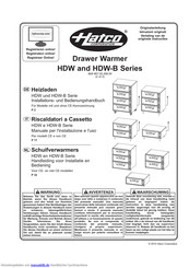 Hatco HDW-2BR Bedienungs Und Installationsanleitung Handbuch