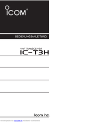 icom IC-T3H Bedienungsanleitung