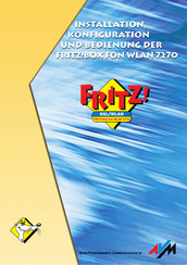 Fritz!Box FON WLAN 7270 Installationshandbuch Und Benutzerhandbuch