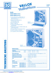 vallox VALLOX ValloPicco KC - L Technisches Handbuch
