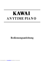Kawai ANYTIME PIANO Bedienungsanleitung