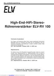 elv RV-100 Bedienungsanleitung