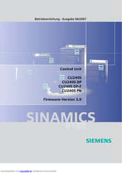Siemens SINAMICS CU240S PN Betriebsanleitung