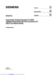 Siemens Simatic ET200S Handbuch