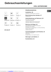 Smeg CR330AP Gebrauchsanleitung