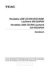 Teac Laufwerk CD-W224PUK Handbuch