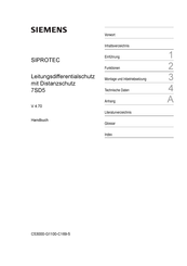 Siemens SIPROTEC 7SD5 Handbuch