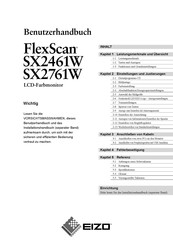 Eizo FlexScan SX2461W Benutzerhandbuch